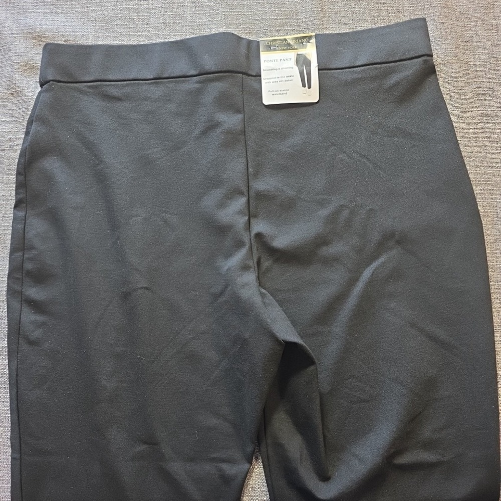 Women's Black Beauty CHRISTIAN SIRIANO Ponte Pants XXL